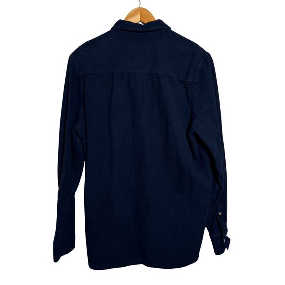 Bundle 2 Men’s Shirts M – Lands’ End Fleece Flannel & St. John’s Bay Navy - Picture 7 of 8